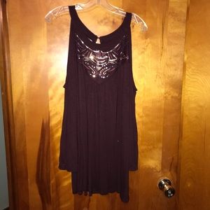 Maurice’s Burgundy Off Shoulder Beaded Top Size 3